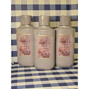 New Bath And Body Works Vanilla Ease Body Wash Lot of 3- 10fl oz